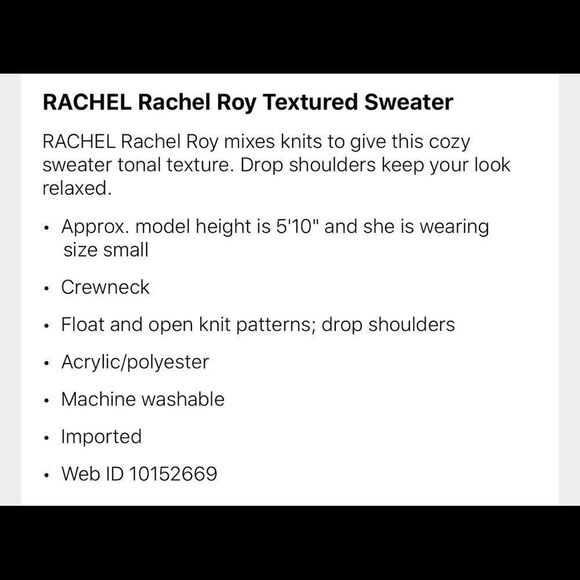 ⭐️RACHEL By Rachel Roy Textured Sweater - Picture 3 of 4
